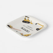 建築ダンプトラック子供の誕生日 ペーパープレート (傾斜あり)