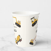 建築ダンプトラック子供の誕生日 紙コップ (右)