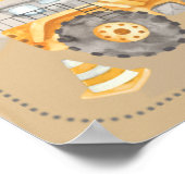 建築ダンプトラック少年の誕生日パーティー ポスター (角)