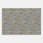 建築ダンプトラック掘削機子供が存在 ラッピングペーパーシート (正面2)