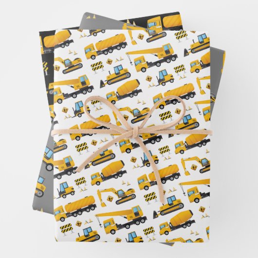 建築ダンプトラック掘削機子供が存在 ラッピングペーパーシート (インサイチュ)