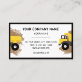 建築ダンプトラック業者 名刺 (裏面)