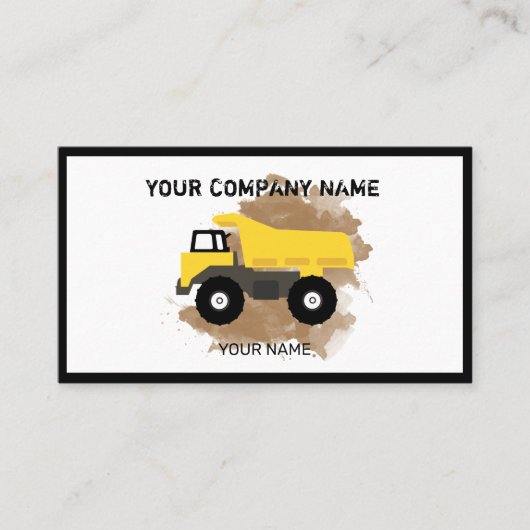 建築ダンプトラック業者 名刺 (正面)