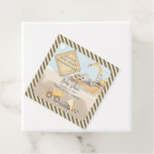 建築ダンプトラック男の子ベビーシャワー フェイバータグ (インサイチュ)