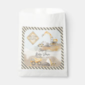 建築ダンプトラック男の子ベビーシャワー フェイバーバッグ (正面)