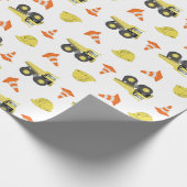 建築ダンプトラック誕生日の下に年齢 ラッピングペーパー (角)