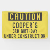 建築ダンプトラック誕生日の下に年齢 横断幕 (横)