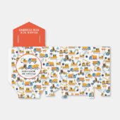 建築ダンプトラック誕生日サンキューオレンジ フェイバーボックス (折り畳みなし)