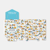 建築ダンプトラック誕生日サンキューブルー フェイバーボックス (折り畳みなし)