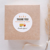 建築ダンプトラック誕生日パーティクラシックーRou ラウンドシール