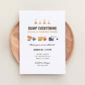 建築ダンプトラック誕生日パーティーの招待 招待状