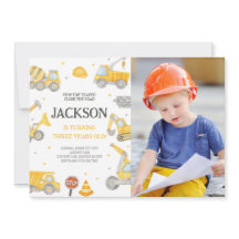 建築ダンプトラック誕生日パーティーフォト