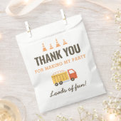 建築ダンプトラック誕生日パーティー フェイバーバッグ (クリップ留めされた状態)