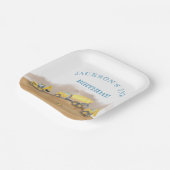 建築ダンプトラック誕生日パーティー ペーパープレート (傾斜あり)