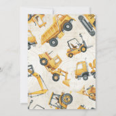 建築ダンプトラック誕生日パーティー 招待状 (裏面)