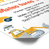 建築ダンプトラック誕生日時間カプセル標識 ポスター (角)