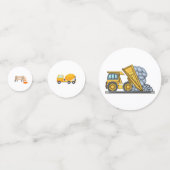 建築ダンプトラック誕生日 コンフェッティ (裏面)