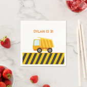 建築ダンプトラック誕生日 スタンダードカクテルナプキン (インサイチュ)