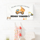 建築ダンプトラック誕生日 横断幕 (インサイチュ)