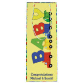 建築ダンプトラック赤ちゃんシャワーボーイ ワインギフトバッグ (裏面)