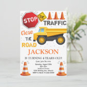 建築ダンプトラック車両招待状 招待状 (スタンド正面)