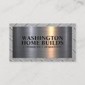 建築ダンプトラック車 |金属コンクリート 名刺 (裏面)