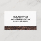 建築ダンプトラック運搬材 名刺 (裏面)