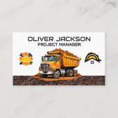 建築ダンプトラック運搬材 名刺 (正面)