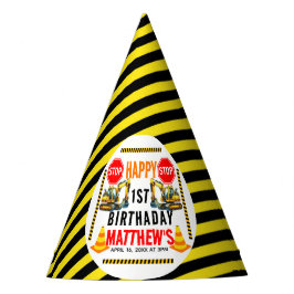 建築ダンプトラック1st誕生日パーティー パーティーハット