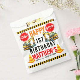 建築ダンプトラック1st誕生日パーティー フェイバーバッグ