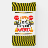 建築ダンプトラック1st誕生日パーティー 横断幕 (縦)