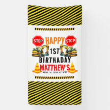 建築ダンプトラック1st誕生日パーティー