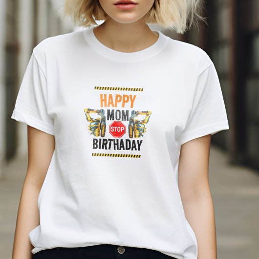 建築ダンプトラック1st誕生日パーティー tシャツ