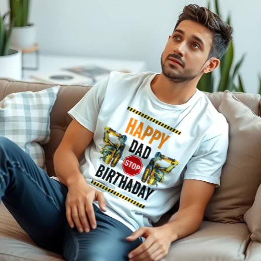 建築ダンプトラック1st誕生日パーティー tシャツ