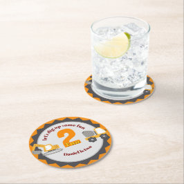 建築ダンプトラック ラウンドペーパーコースター