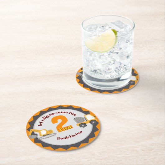 建築ダンプトラック ラウンドペーパーコースター (インサイチュ)