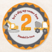 建築ダンプトラック ラウンドペーパーコースター (正面)