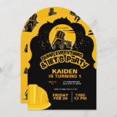 建築ダンプトラック 招待状 (正面/裏面)