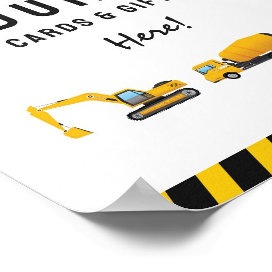 建築ダンプ誕生日カードとギフトサイン ポスター (角)