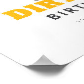 建築ダーティ3rdy誕生日ウェルカムサイン ポスター (角)