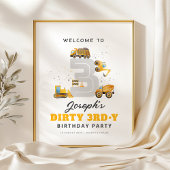 建築ダーティ3rdy誕生日ウェルカムサイン ポスター