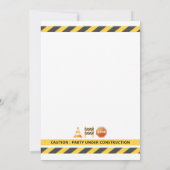 建築ダーティ3rdy誕生日パーティーの招待 招待状 (裏面)