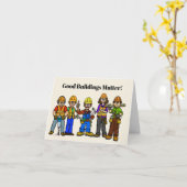 建築チームのグリーティングカード カード (黄色い花)