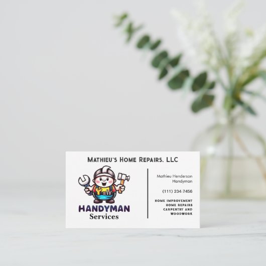 建築ツールの便利屋 名刺 (スタンド正面)