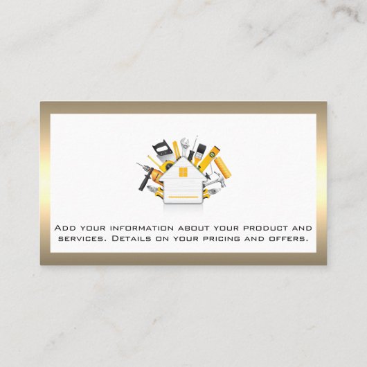 建築ツールの提供 | 大工 | ウッド 名刺 (裏面)