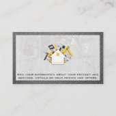 建築ツールハウスロゴ | コンクリートと鋼材 名刺 (裏面)