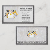 建築ツールハウスロゴ | コンクリートと鋼材 名刺 (正面/裏面)