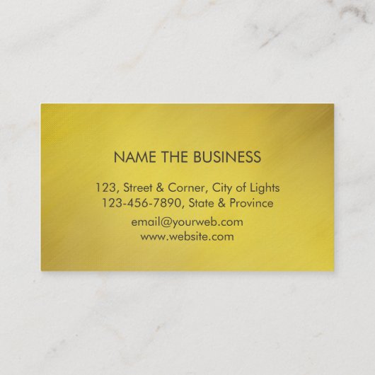 建築ツールハンディマン金ゴールドブラックビジネスCa 名刺 (裏面)