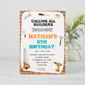 建築ツールパーティの招待状 招待状 (スタンド正面)