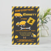 建築ツールボーイ誕生日パーティーの招待 招待状 (スタンド正面)